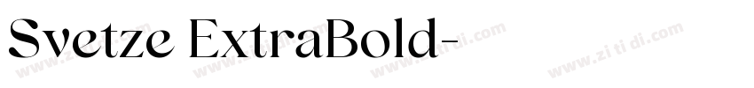Svetze ExtraBold字体转换